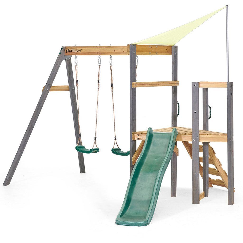 Plum Barbary Wooden Playcentre Swing and Slide