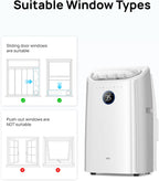 12,000 BTU Smart 3-in-1 Portable Air Conditioner — Drainage-Free, App & Voice Control, 24hr Timer, Cooling, Fan & Dehumidifier