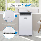 14,000 BTU Smart 3-in-1 Portable Air Conditioner — Cooling, Fan & Dehumidifier, Follow-Me Remote, 24hr Timer, Window Kit Included