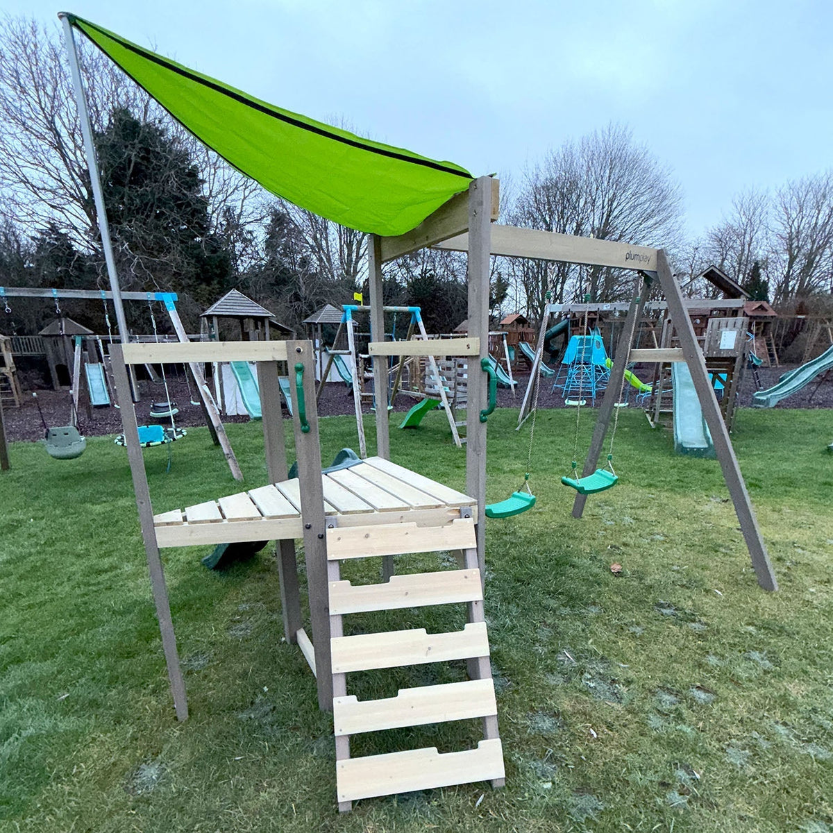 Plum Barbary Wooden Playcentre Swing and Slide