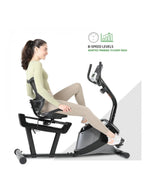Recumbent Magnetic Exercise Bike with 8 Resistance Levels