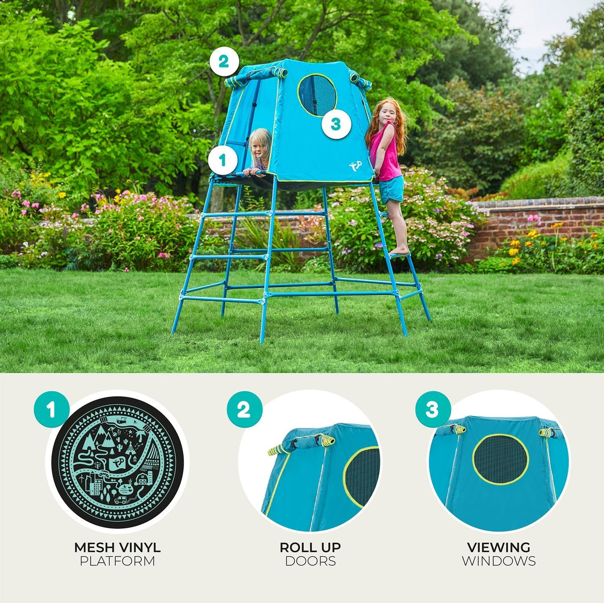 TP Explorer Metal Climbing Frame - Blue Edition