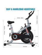 Magnetic Indoor Exercise Bike with 8 kg Flywheel