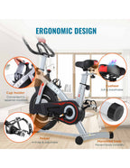 Magnetic Indoor Exercise Bike with 8 kg Flywheel