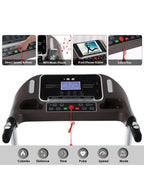 Automatic Foldable Treadmill with Incline and Heart Monitor
