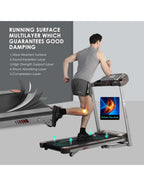 Automatic Foldable Treadmill with Incline and Heart Monitor