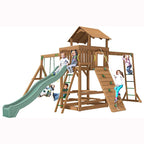 Playtime Spring Hill Wooden Climbing Frame with Monkey Ladder