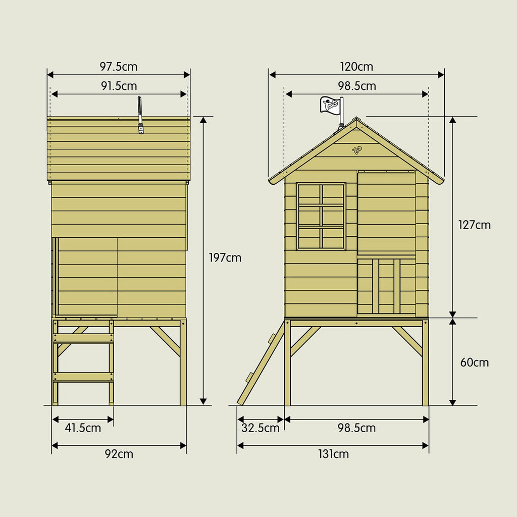 TP Sunnyside Wooden Tower Playhouse