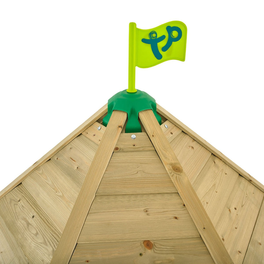 TP Castlewood Sherborne Wooden Climbing Frame with Single Swing Arm & Slide