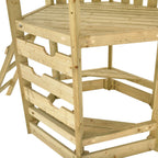 tp Castlewood Beeston Wooden Climbing Frame with Swing Set and Slide