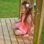 tp Castlewood Warwick Wooden Climbing Frame with Crazywavy Slide