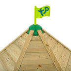 tp Castlewood Warwick Wooden Climbing Frame with Crazywavy Slide