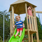 tp Castlewood Ludlow Wooden Climbing Frame with Single Swing Arm and Slide
