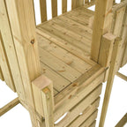 tp Kingswood Wooden Climbing Frame with Swings and 2.5m Slide