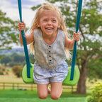 TP Merlin Wooden Compact Swing and 8ft Slide Set