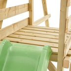 TP Merlin Wooden Compact Swing and 8ft Slide Set